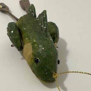 Vintage Fish With Oars Christmas Ornament